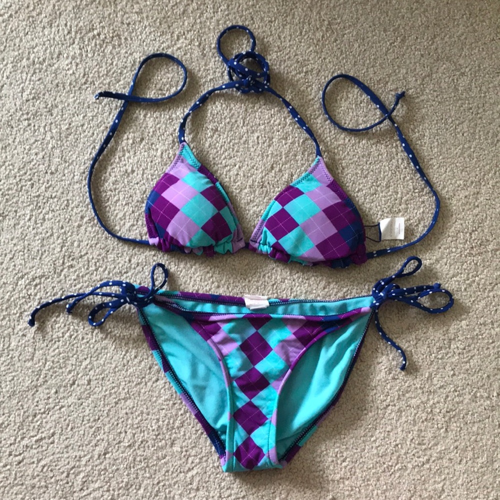 Purple and Blue Bikini